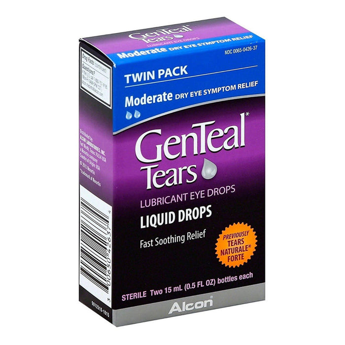 GenTeal® Tears Lubricant Eye Drops – Moderate Relief (Twin Pack, 0.5 oz each) by Pasteur Pharmacy