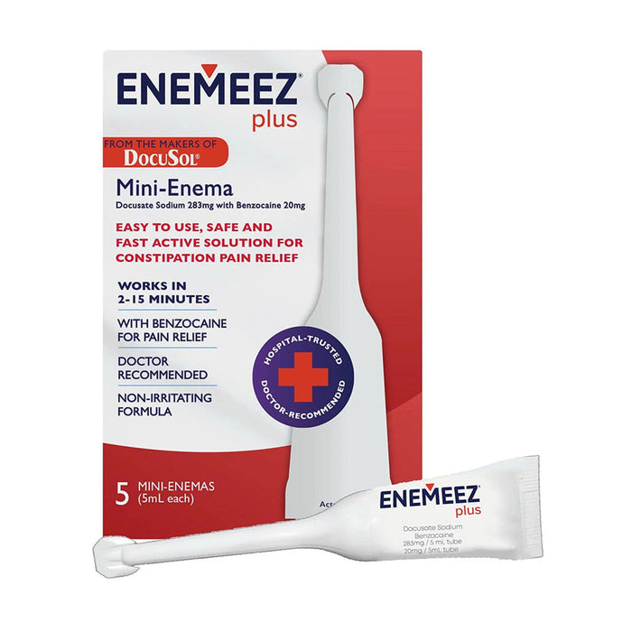 Enemeez Plus Docusol Constipation Pain Relief, Mini Enema by Pasteur Pharmacy