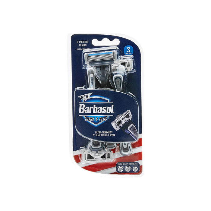 Barbasol Ultra 3 Premium Disposable Razors – 3-Blade Shaving System, 4 Count Pack by Pasteur Pharmacy
