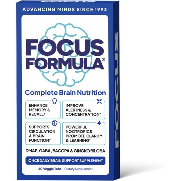 Focus Formula Nootropic Brain Supplement - & Energy Booster - 60 Tablets by Pasteur Pharmacy