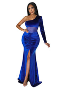 One Shoulder Velvet Cocktail Dress by The House of Stylez