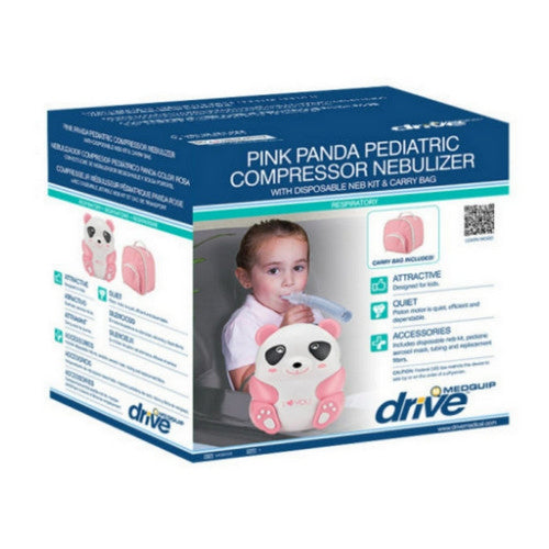 Drive Medical Panda Pediatric Nebulizer, Pink With Disposable Neb Kit by Pasteur Pharmacy