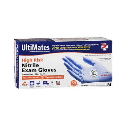 Ultimates High Risk Nitrile Exam Gloves Extended Cuff Medium by Pasteur Pharmacy