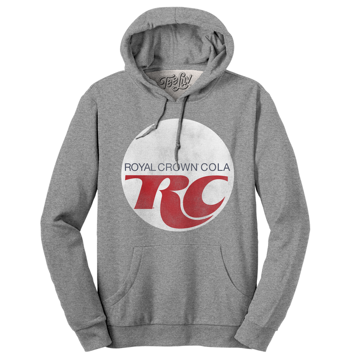 Royal Crown Cola Hooded Sweatshirt - Oxford Gray by Tee Luv