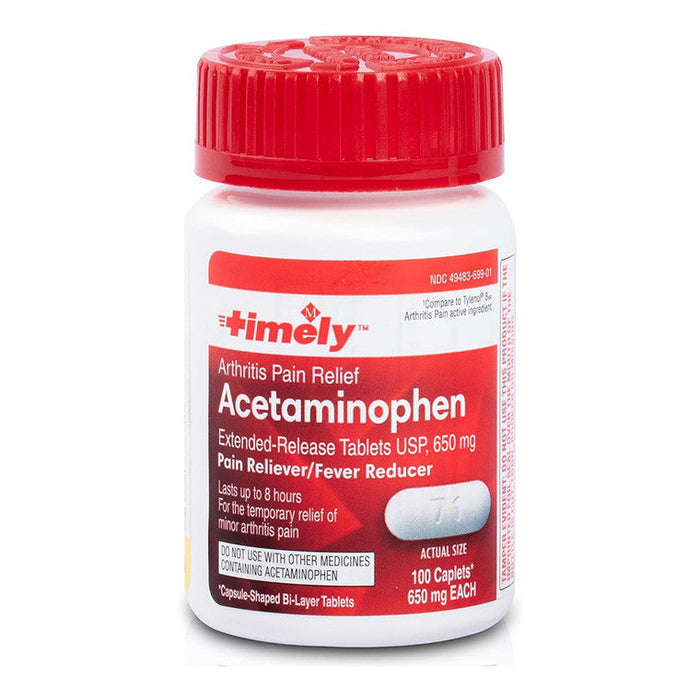 Time-Cap Labs Timely Acetaminophen 650 Mg, 100 Caplets by Pasteur Pharmacy