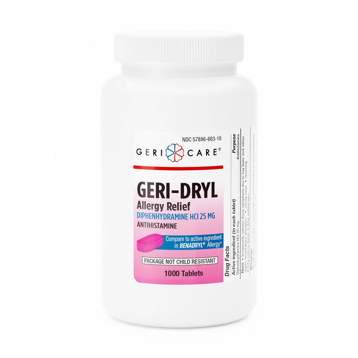 Geri-Care McKesson, Allergy Relief 25 Mg Strength Tablet 1000 Per Bottle, Count Of 1 by Pasteur Pharmacy