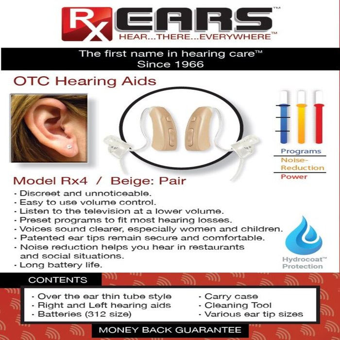 Rx Ears Hearing Aids Rx4 Beige Ds by Pasteur Pharmacy