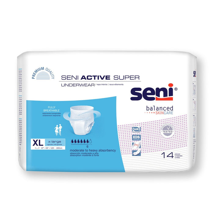 Seni Active Super Disposable Underwear Pull On With Tear Away Seams X-Large S-X by Pasteur Pharmacy