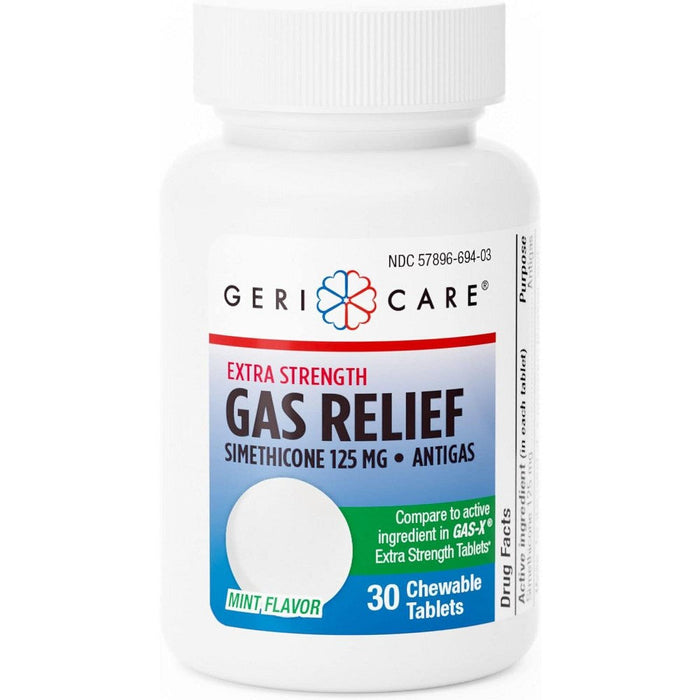 GeriCare® Simethicone 125mg – Extra Strength Gas Relief (Mint Flavor) by Pasteur Pharmacy