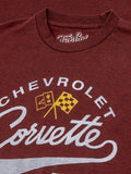 Chevrolet Corvette 62 Race Tested Street Proven T-Shirt - Crimson Heather by Tee Luv