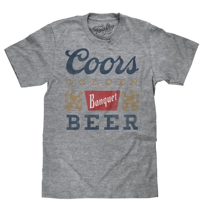Coors Banquet Beer Logo T-Shirt - Gray by Tee Luv