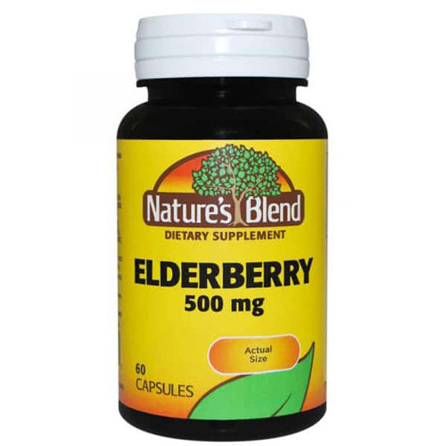 Nature's Blend Elderberry, 500 Mg, 60 Caps by Pasteur Pharmacy