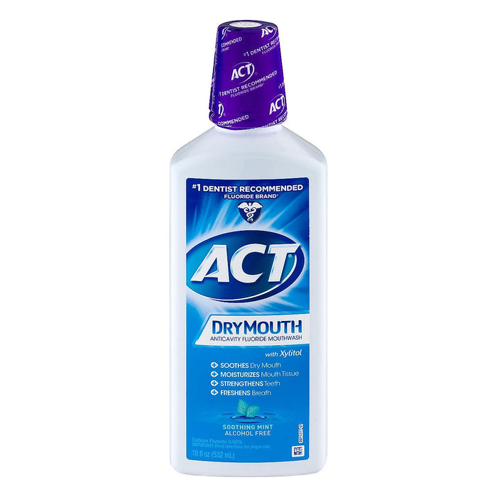 ACT Mouthwash, Anticavity Fluoride, Dry Mouth, Soothing Mint by Pasteur Pharmacy