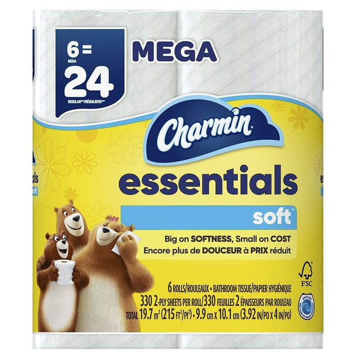 Charmin Essentials Soft Toilet Paper 6 Mega Rolls by Pasteur Pharmacy