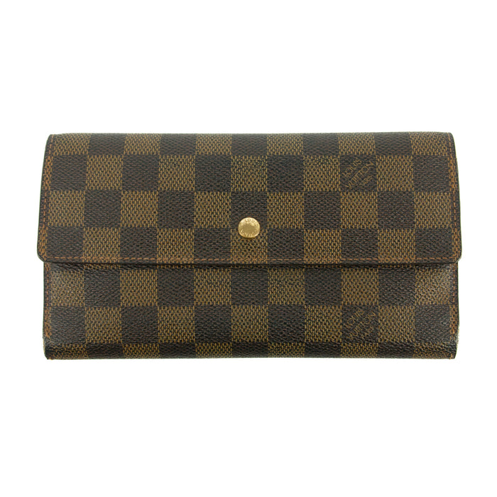 Louis Vuitton Damier Ebene International Long Wallet Brown #3496 by Bolt Boutique