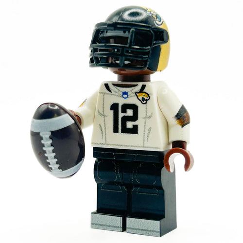 #12 WR/CB Jax Football Player Minifig made using LEGO parts - B3 Customs by B3 Customs