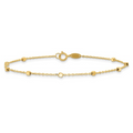 Dainty 10K Gold Bracelet for Girlfriend by Fine Color Jewels