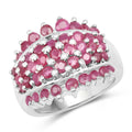 2.70 Carat Genuine Ruby .925 Sterling Silver Ring by Bids.com