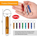 35-Pieces: Emergency Whistle Extra Loud with Key Chain Ring by DailySale
