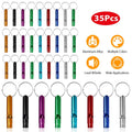 35-Pieces: Emergency Whistle Extra Loud with Key Chain Ring by DailySale