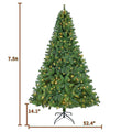 350 LED Solid Color Printed Green Hinged Fraser Fir Artificial Christmas Tree by DailySale