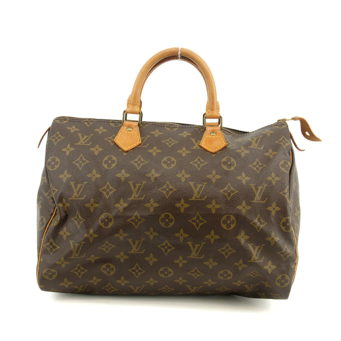 Louis Vuitton Monogram Canvas Brown Speedy 35 Handbag #3500 by Bolt Boutique