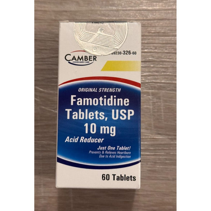 Camber Famotidine 10 mg – Acid Reducer (60 Count) by Pasteur Pharmacy