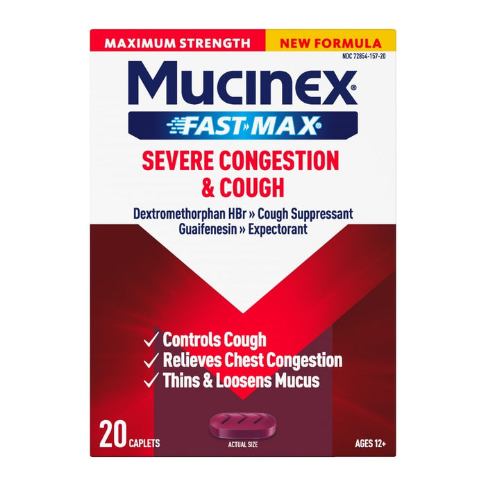 Mucinex® Fast-Max® Severe Congestion & Cough – Maximum Strength Caplets by Pasteur Pharmacy