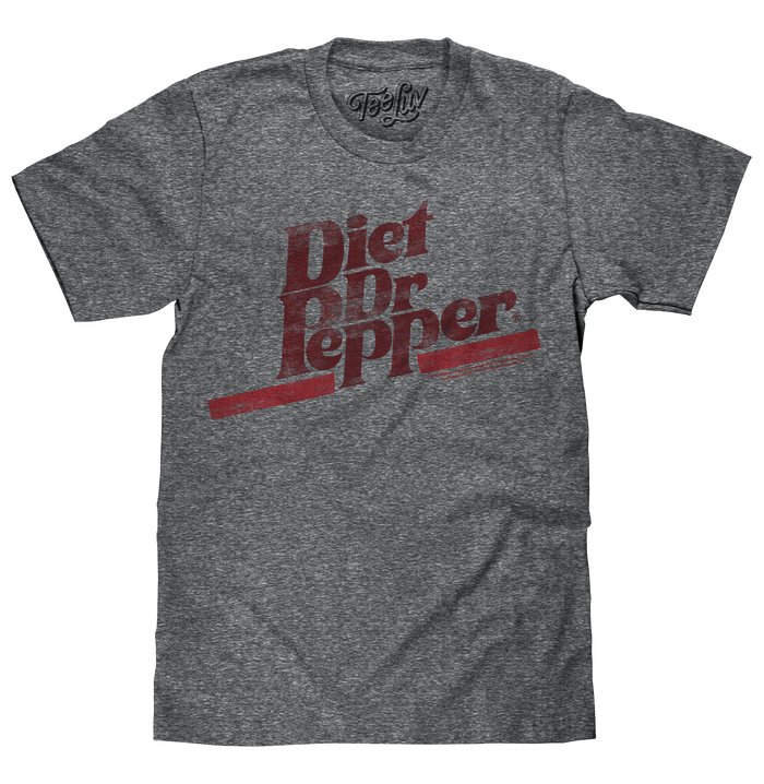 Diet Dr Pepper T-Shirt - Gray by Tee Luv