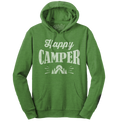 Happy Camper Hooded Sweatshirt - Green by Tee Luv