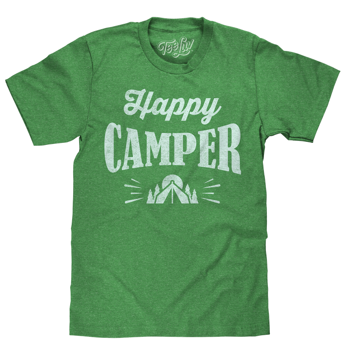 Happy Camper T-Shirt - Green by Tee Luv
