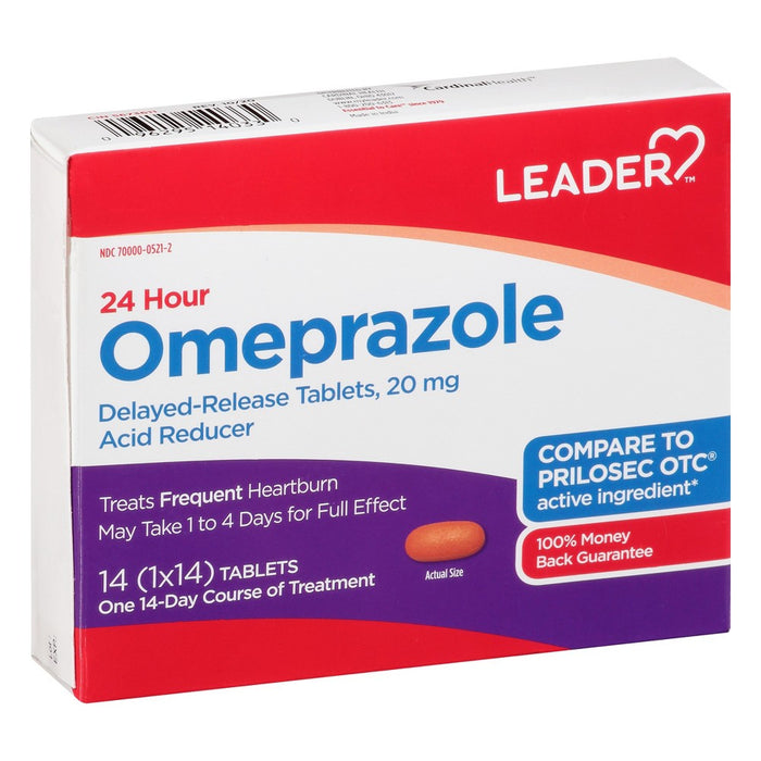 Leader (Tm) 24 Hour Acid Reducer 20 Mg Delayed- Release Tablets 14Ct (Compare To Prilosec Otc) by Pasteur Pharmacy
