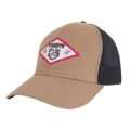 Popeye The Sailor Trucker Hat - Tan and Black by Tee Luv