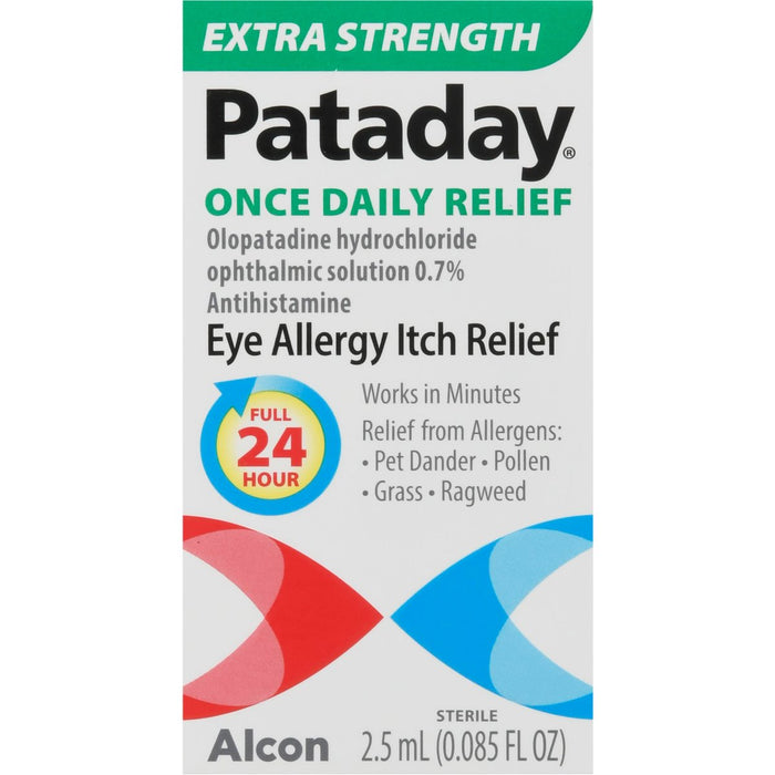 Pataday Alcon Once Daily Eye Allergy Itch Relief, Extra Strength - 2.5 Ml by Pasteur Pharmacy
