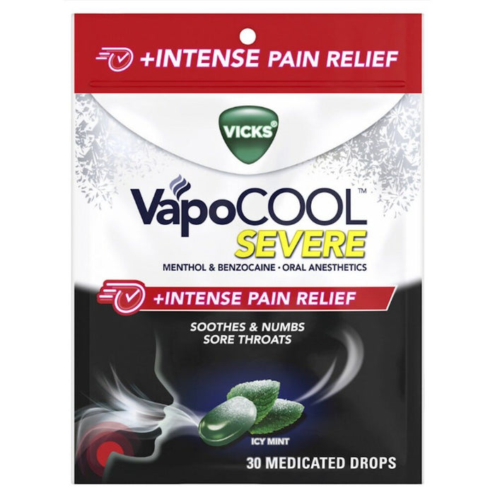 Vicks® VapoCool™ Severe Medicated Cough Drops – Wintergreen by Pasteur Pharmacy