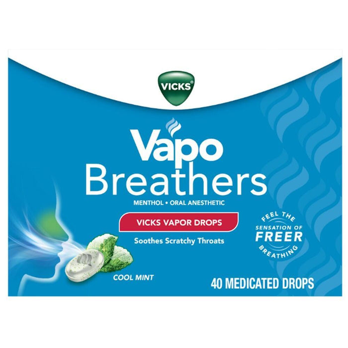 Vicks Sore Throat Cool Mint Medicated Vapor Drops by Pasteur Pharmacy