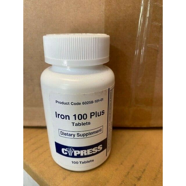Cypress Iron 100 Plus – High Potency Iron Supplement with Vitamin C & B-Complex by Pasteur Pharmacy
