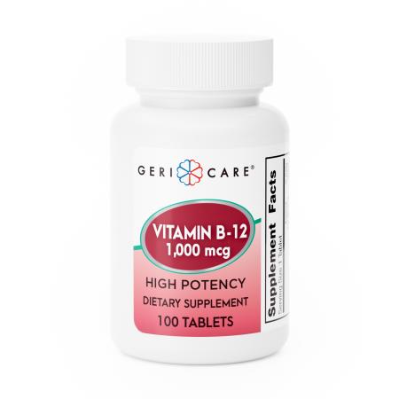 Geri-Care Vitamin B12 Tablets 1000mcg 100ct by Pasteur Pharmacy