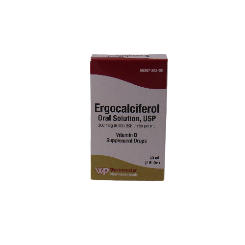 Ergocalciferol Oral Solution (200 mcg / 8,000 IU) – 2 fl oz by Pasteur Pharmacy