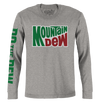 Mountain Dew Do The Dew Sleeve Print Long Sleeve T-Shirt - Gray