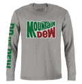 Mountain Dew Do The Dew Sleeve Print Long Sleeve T-Shirt - Gray by Tee Luv