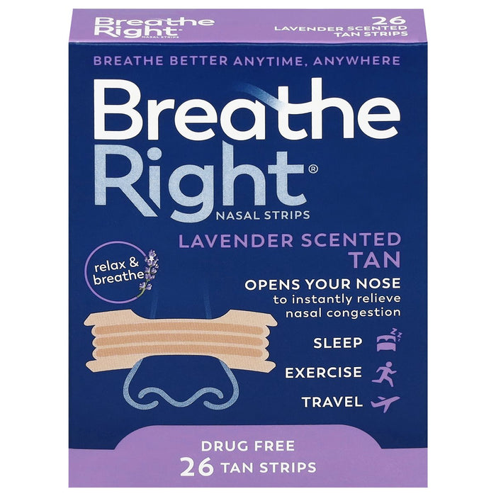 Breathe Right® Nasal Strips – Tan – Lavender Scented by Pasteur Pharmacy