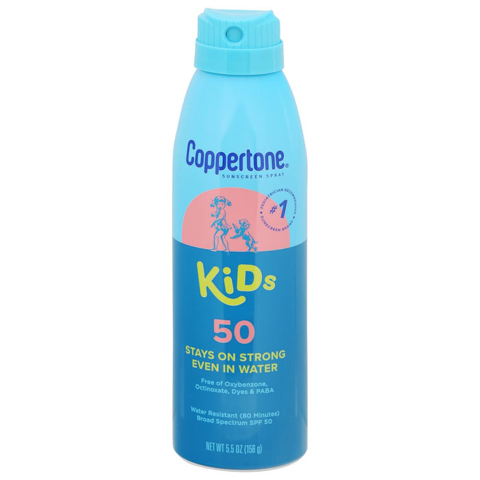 Coppertone Sunscreen, Broad Spectrum, Kids, Spray, Spf 50 5.5 Oz by Pasteur Pharmacy