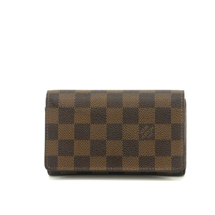 Louis Vuitton Damier Ebene Brown Porte Tresor Wallet #3531 by Bolt Boutique