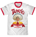 Tapatio Hot Sauce Ringer T-Shirt - White/Red by Tee Luv