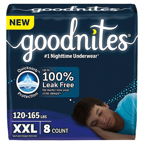 Goodnites Nighttime Underwear Boys XX-Large 8Ct by Pasteur Pharmacy