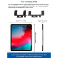 LEVO Pro Clamping Ends for Tablet Stands with Dual Clamp - SET OF 4 (Complete Set) by Levō