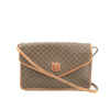 Celine Brown Macadam PVC x Leather Trim Shoulder Bag #3541