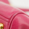 Prada Vitello Shine Pink Leather Bauletto 2Way Shoulder Bag #3543 by Bolt Boutique