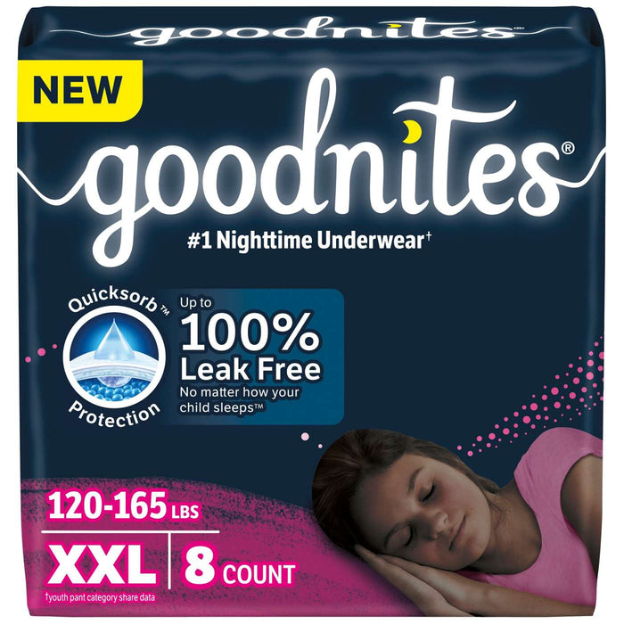 Goodnites Girls' Nighttime Underwear, Size XXL (120-165 Lbs) by Pasteur Pharmacy